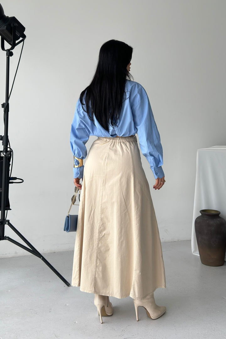 XLJ Ruffled Long Skirt with Elasticated Waist 1063 - Harlingen
