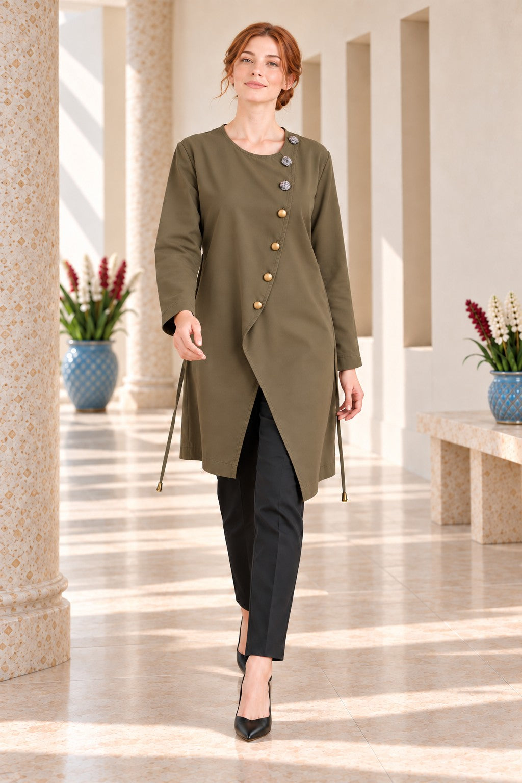 XLJ Asymmetric Button-Down Shirt 6403 - Meaux
