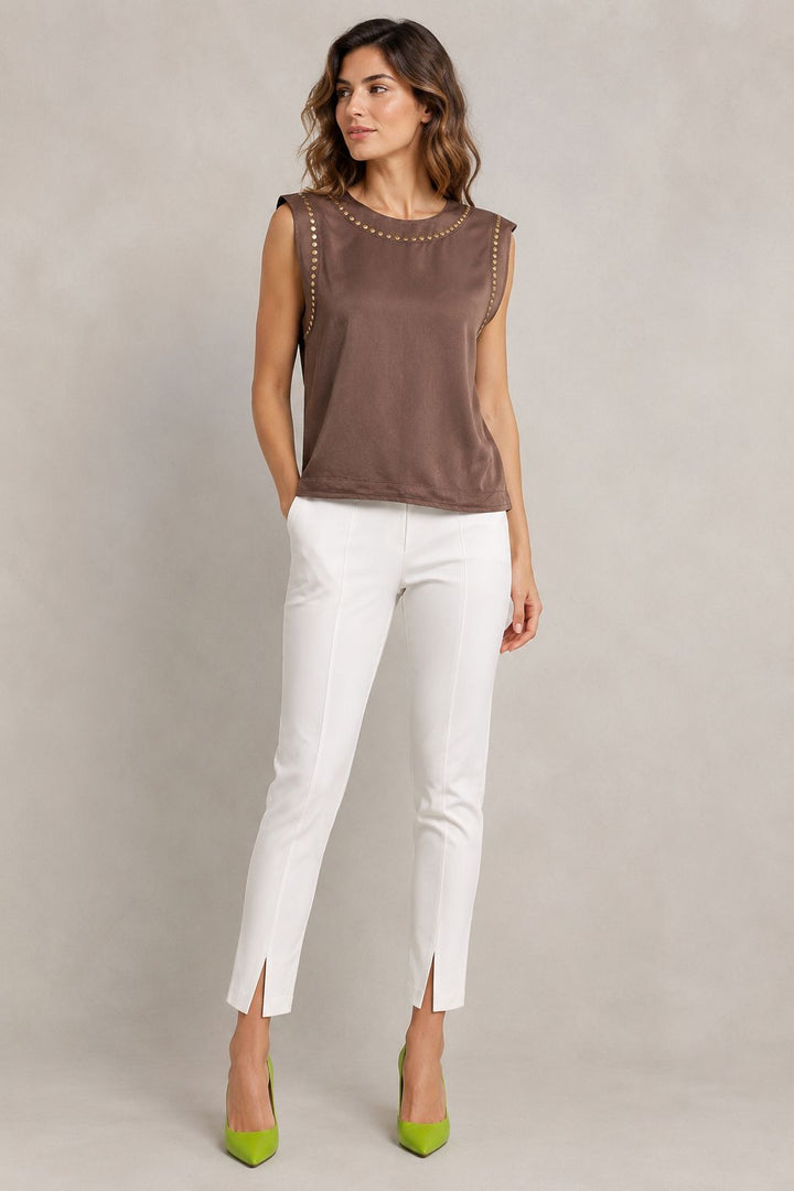 XLJ Sleeveless Blouse with Stud Detail HS431 - Esslingen