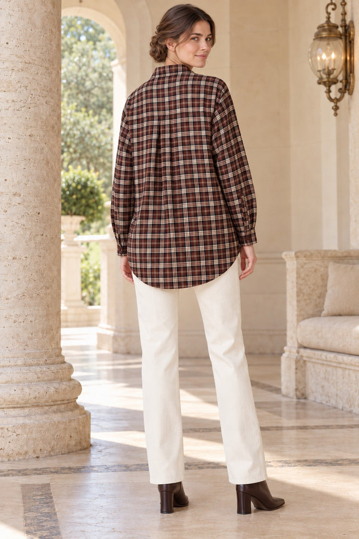 XLJ Plaid Oversize Shirt 6465 - Miercurea-Ciuc