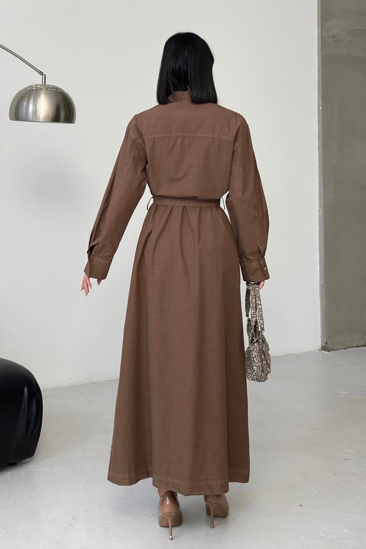 XLJ Buttoned Classic Long Denim Dress - Denton