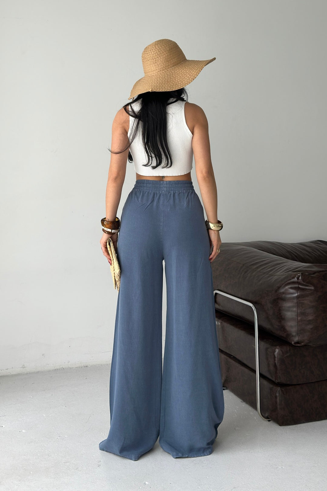 XLJ Elasticated Palazzo Trousers - Ayr