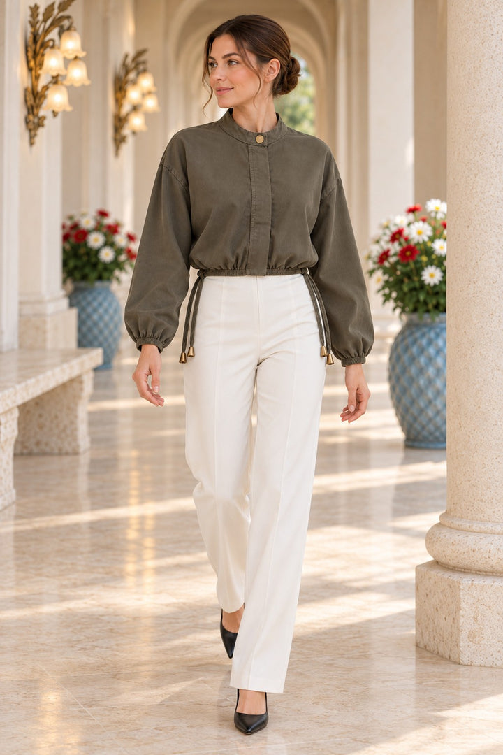 XLJ Crop Shirt with Drawstring Waist 6388 - Inver Grove Heights