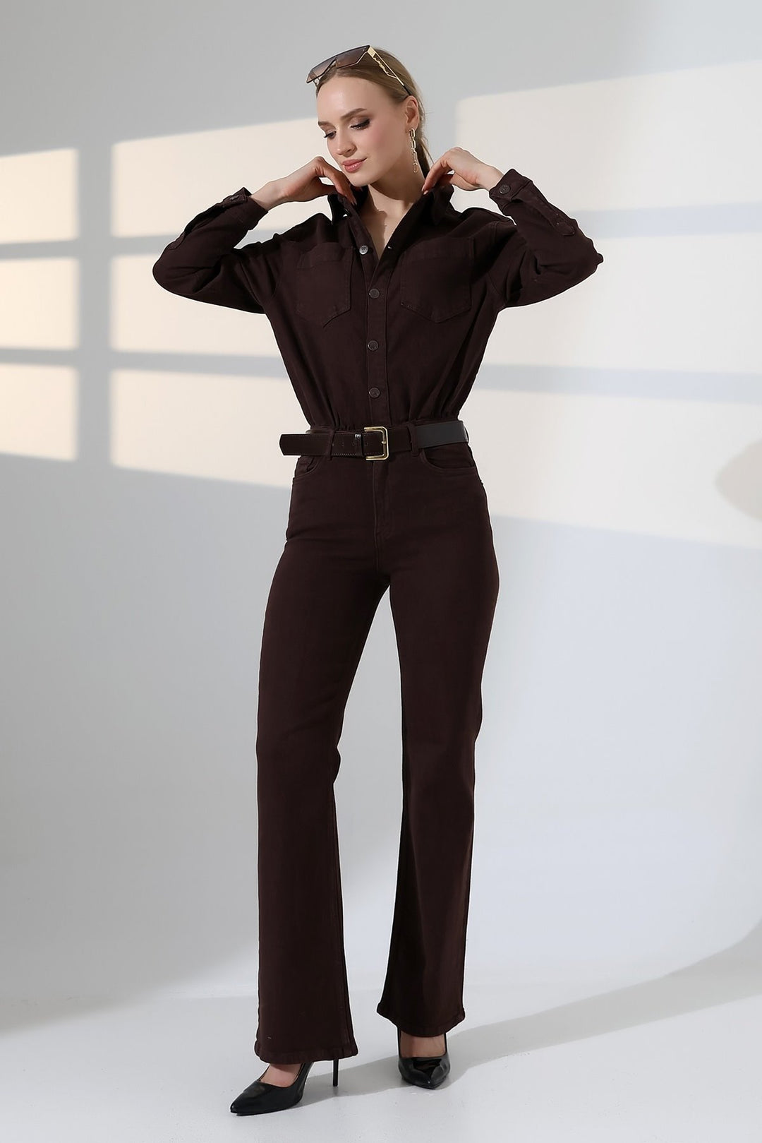 XLJ Classic Denim Jumpsuit with Elasticated Waist - Tudela