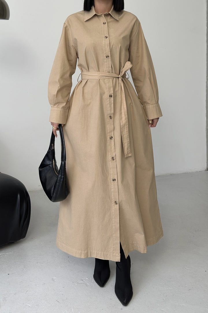 XLJ Buttoned Classic Long Denim Dress - Dewsbury