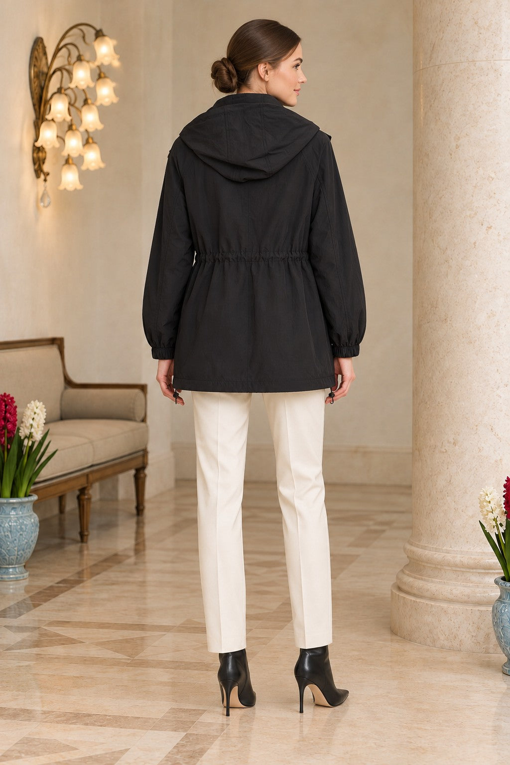 XLJ Drawstring Hooded Raincoat 6319 - Huauchinango
