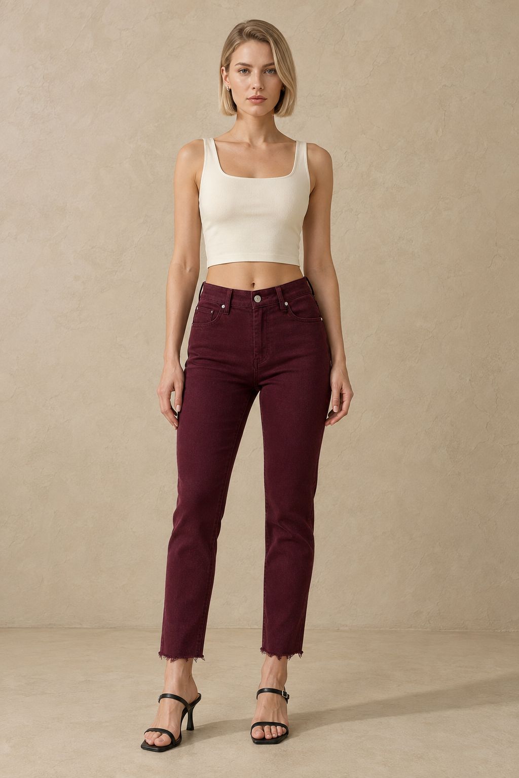XLJ Fringe Ending High Waisted Mom Fit Jean 764 - Tijuana