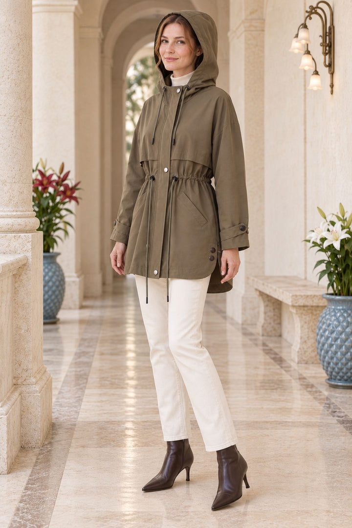XLJ Drawstring Hooded Raincoat 6302 - Carini