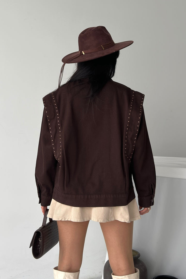 XLJ Denim Jacket with Stud Details - Columbia