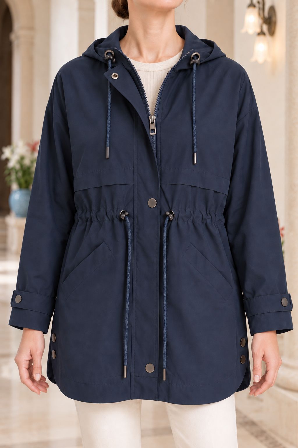 XLJ Drawstring Hooded Raincoat 6302 - Aprilia