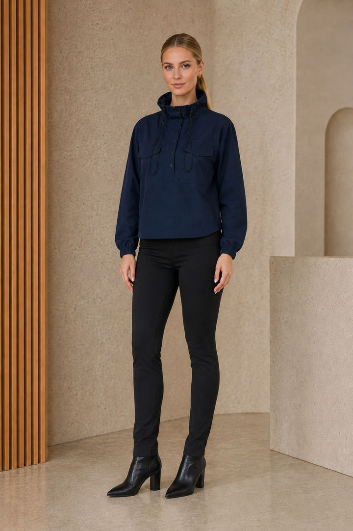 XLJ Stand Collar Snap Button Jacket Shirt 6320 - Galaţi