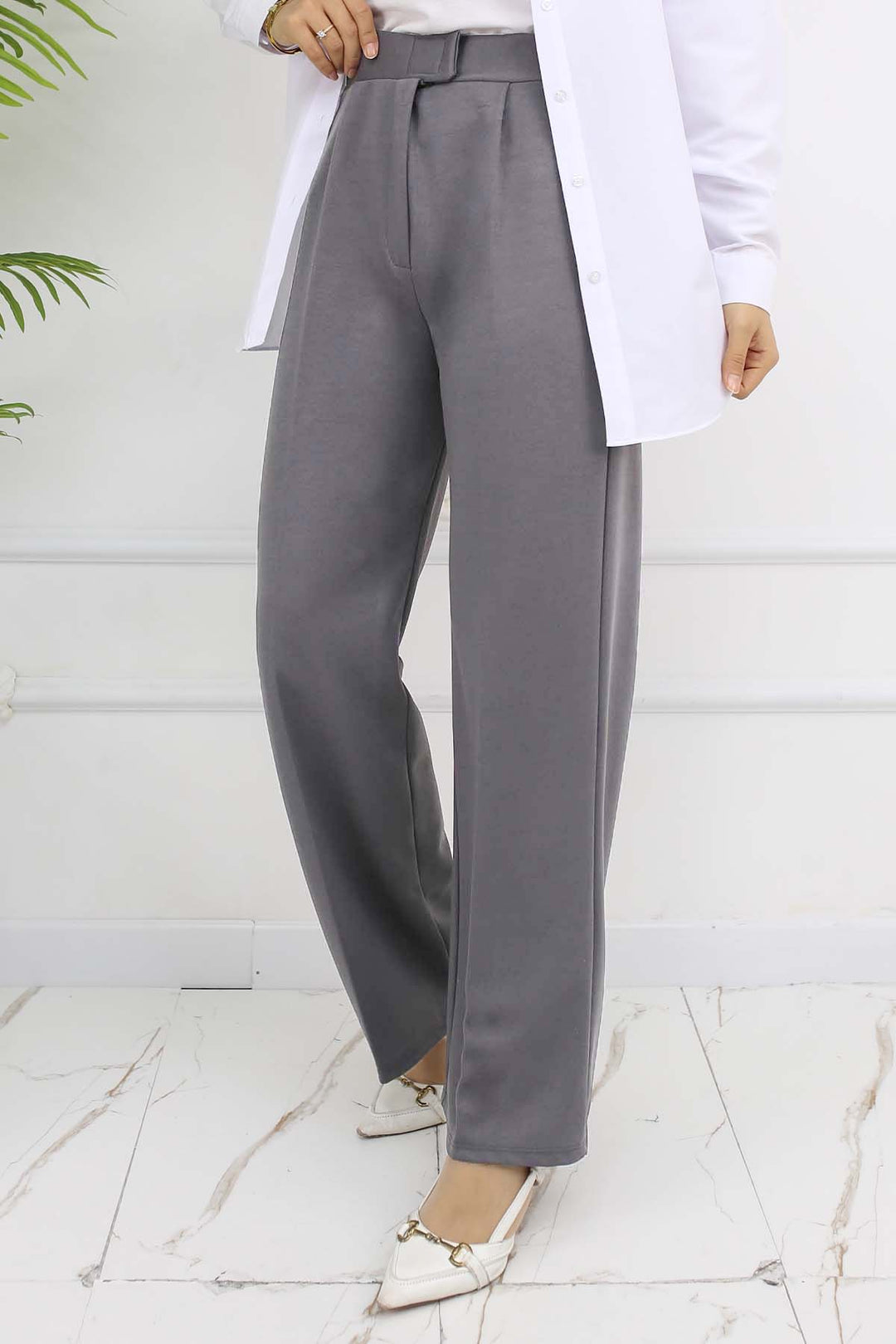 BNG Women Wide Leg Palazzo Pants Gray 3044 - Pine Hills