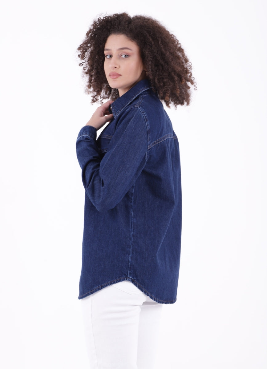 XLJ Denim Shirt with Snap Buttons - San Luis