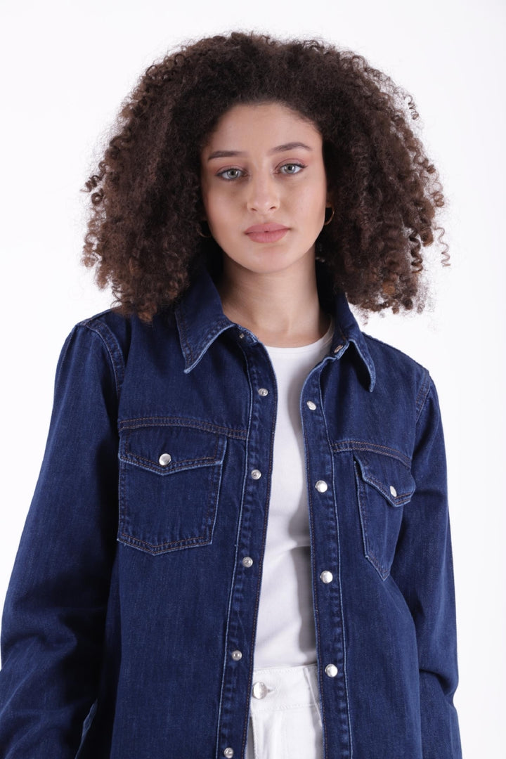 XLJ Denim Shirt with Snap Buttons - San Luis