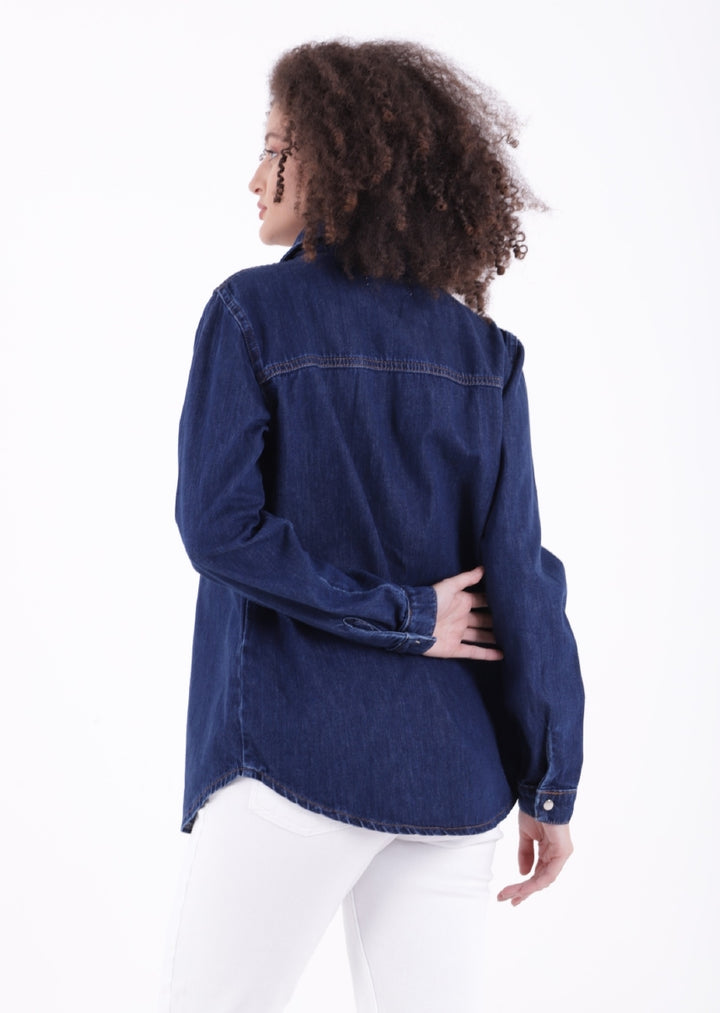 XLJ Denim Shirt with Snap Buttons - San Luis