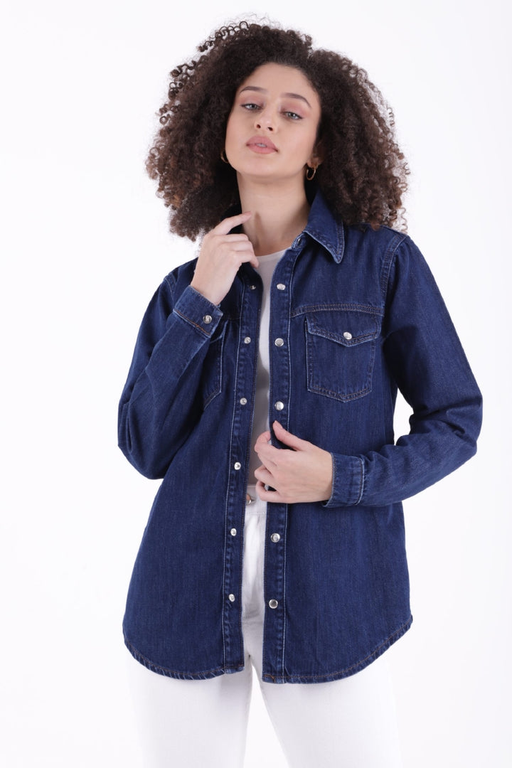 XLJ Denim Shirt with Snap Buttons - San Luis