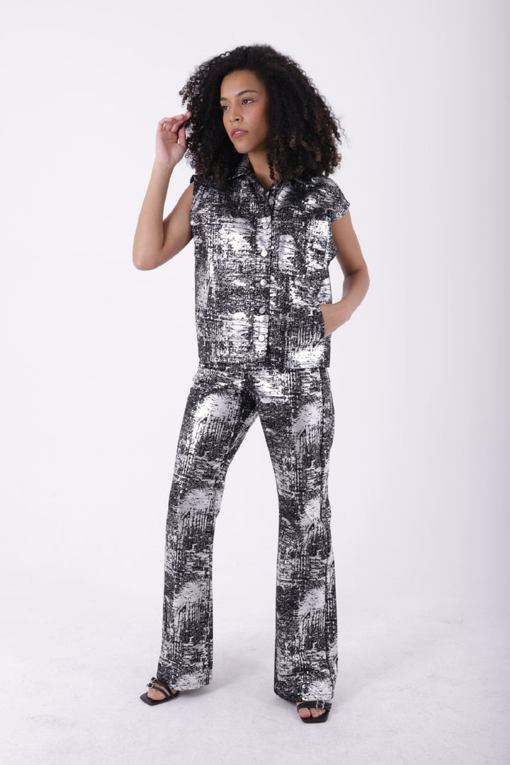 XLJ Fringe Ending Denim Vest with Pocket Mixed - Burlington