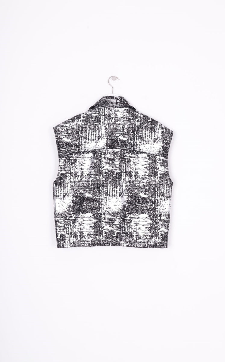 XLJ Fringe Ending Denim Vest with Pocket Mixed - Burlington
