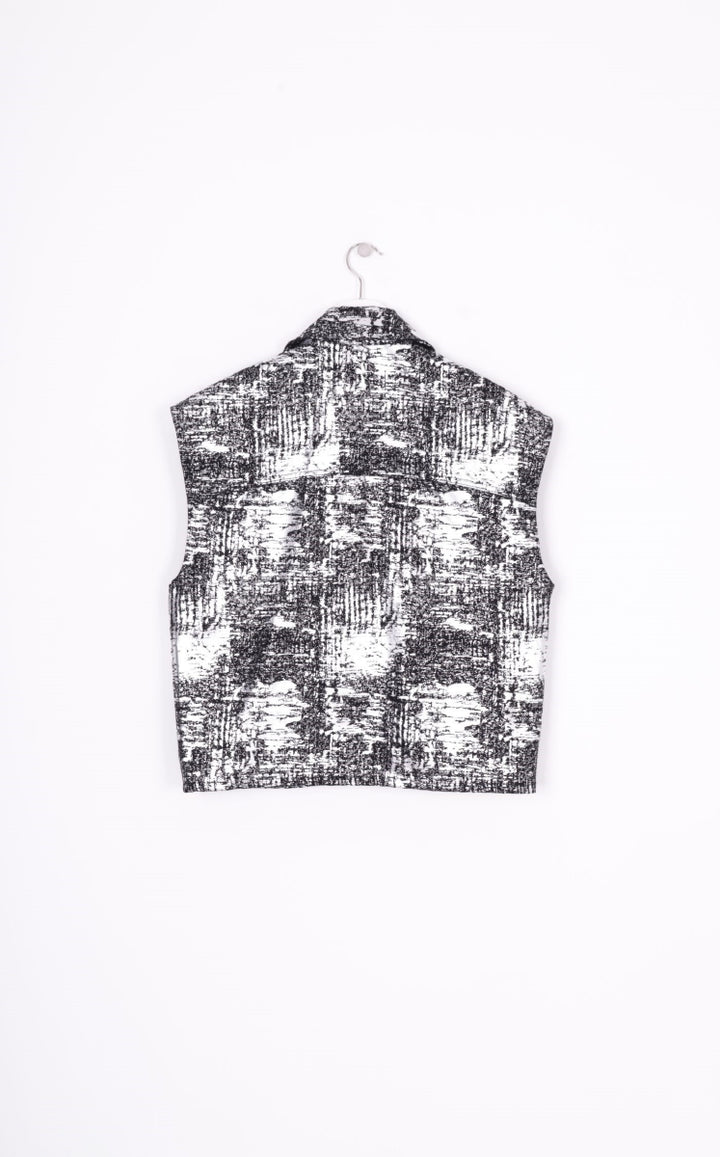 XLJ Fringe Ending Denim Vest with Pocket Mixed - Burlington