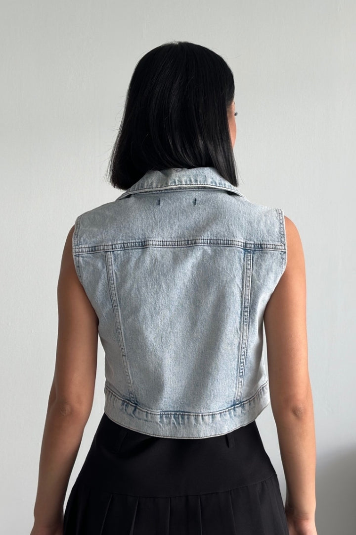 XLJ Mini Denim Vest with Zipper Mixed - Duluth