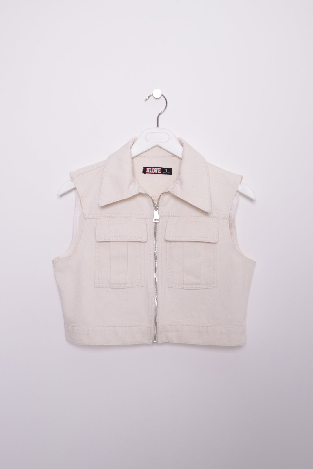 XLJ Mini Denim Vest with Zipper Mixed - Post Falls
