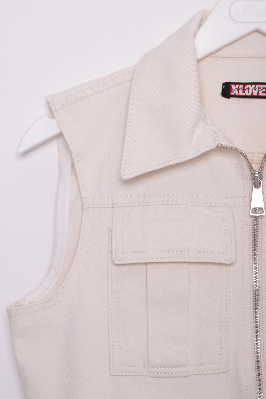 XLJ Mini Denim Vest with Zipper Mixed - Post Falls