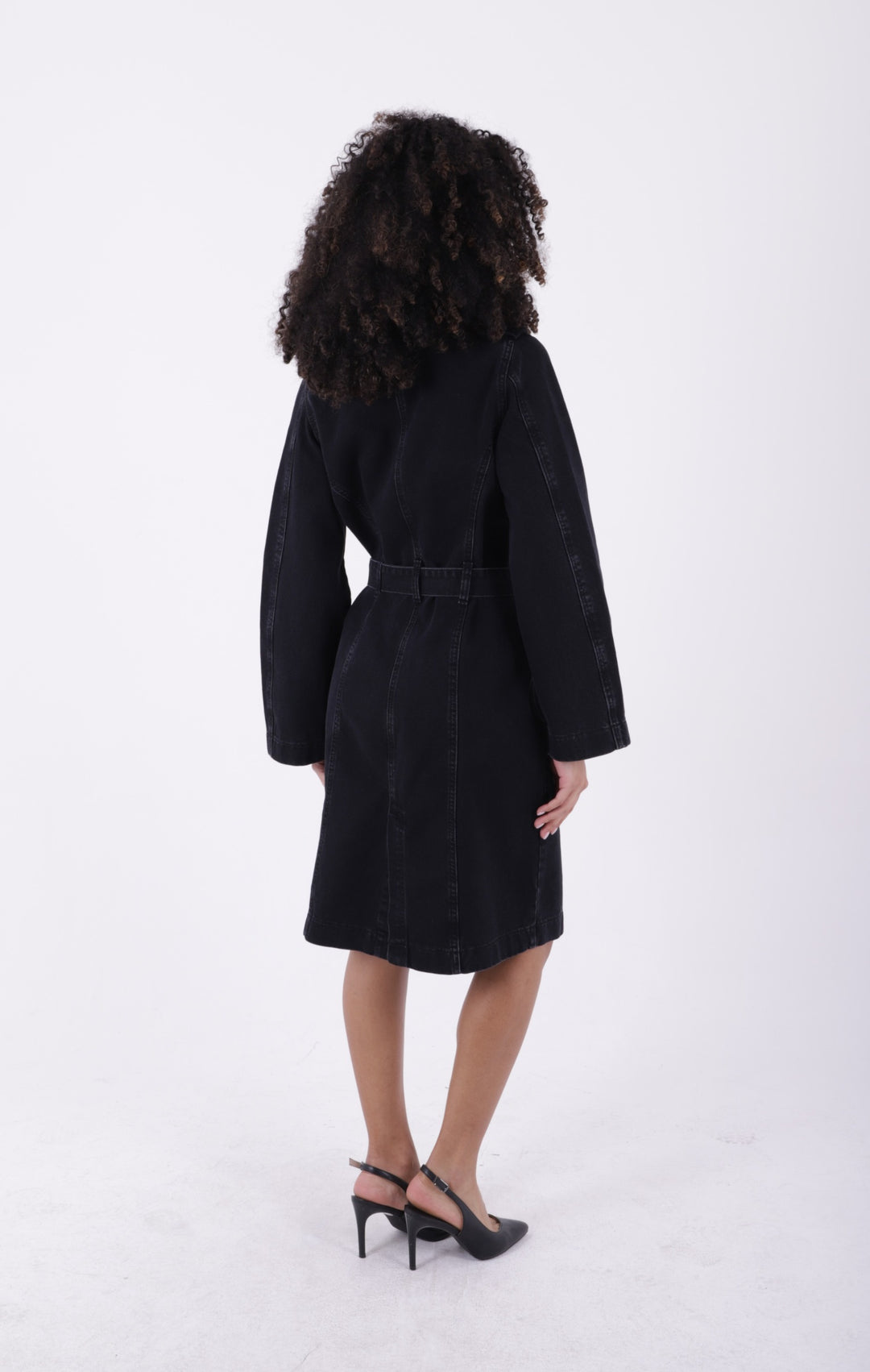 XLJ Denim Trench Coat with Denim Belt Mixed - Ocala