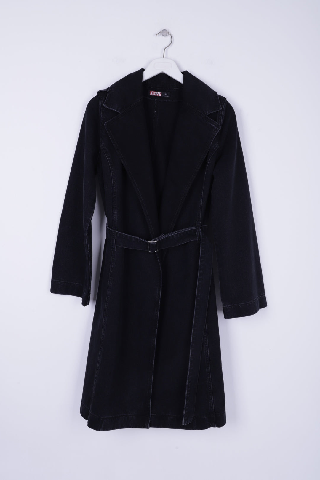 XLJ Denim Trench Coat with Denim Belt Mixed - Ocala