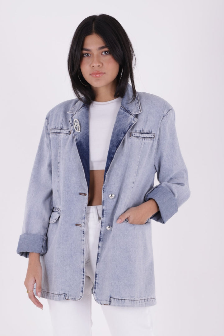 XLJ Double Breasted Buttoned Classic Blazer Jacket - Middlesbrough