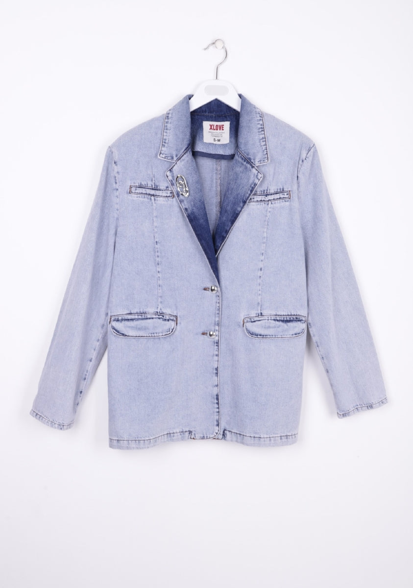 XLJ Double Breasted Buttoned Classic Blazer Jacket - Middlesbrough