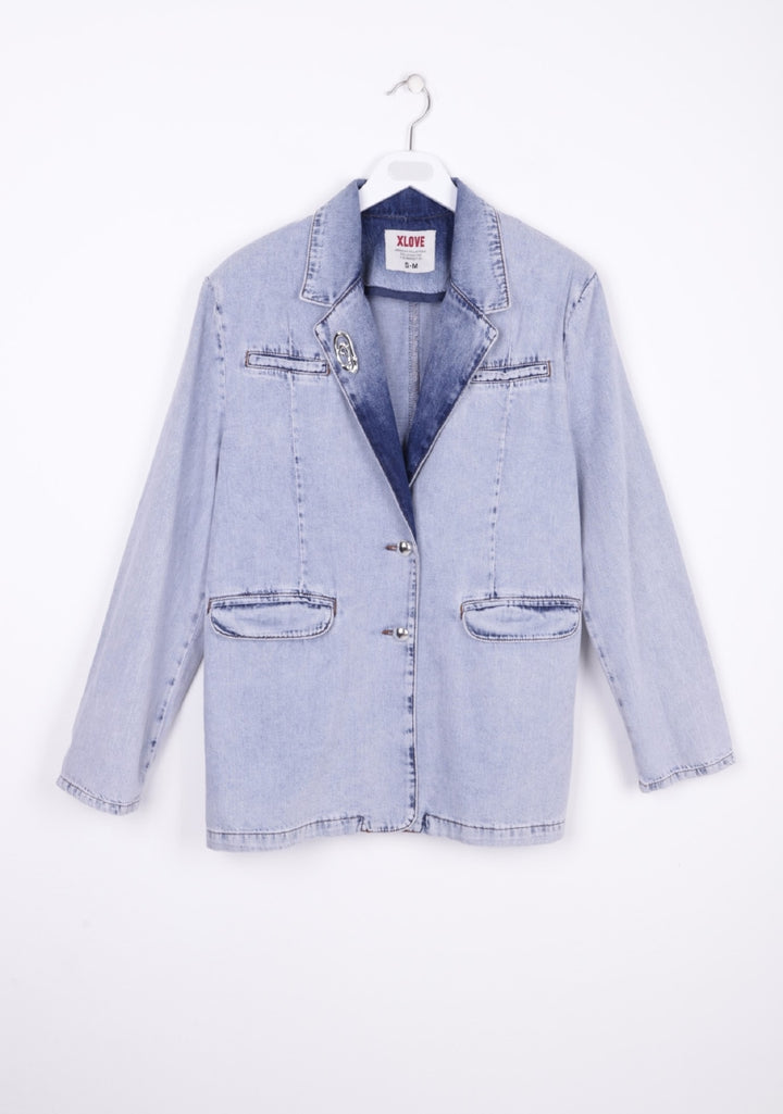 XLJ Double Breasted Buttoned Classic Blazer Jacket - Middlesbrough