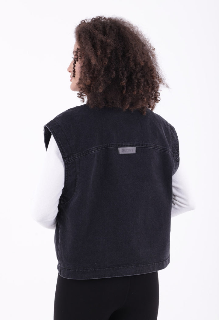 XLJ Oversize Denim Vest with Zipper - Völklingen