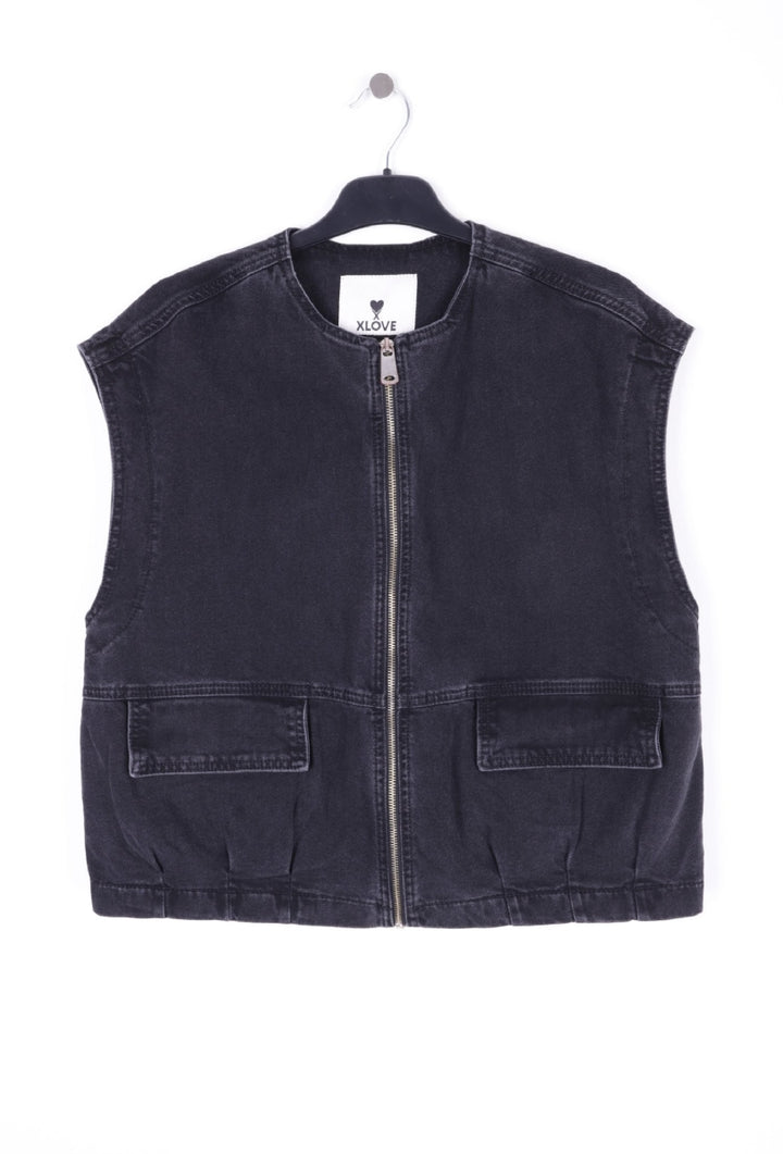 XLJ Oversize Denim Vest with Zipper - Völklingen