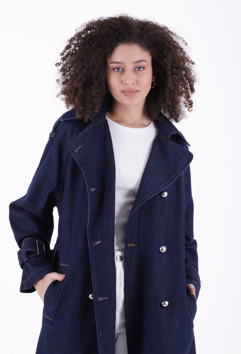XLJ Long Trench Coat with Belt - Caltanissetta