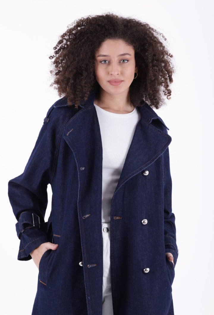 XLJ Long Trench Coat with Belt - Caltanissetta