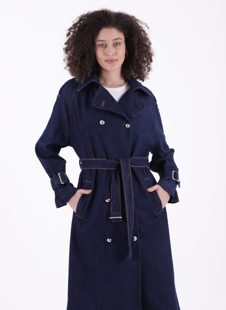 XLJ Long Trench Coat with Belt - Caltanissetta