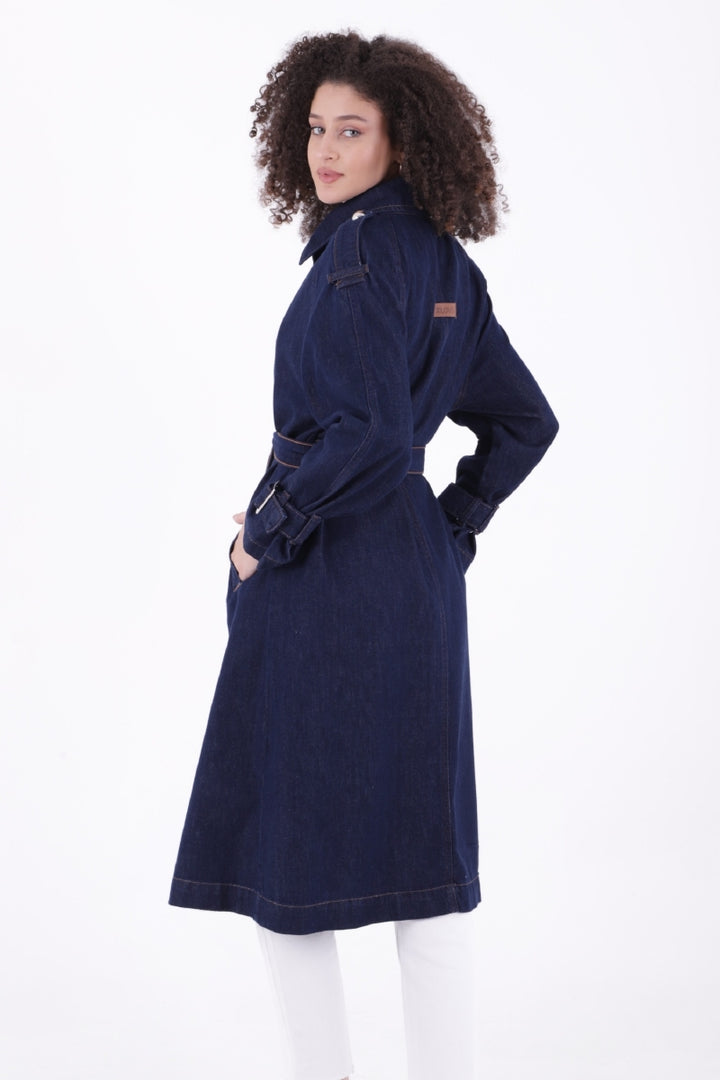 XLJ Long Trench Coat with Belt - Caltanissetta