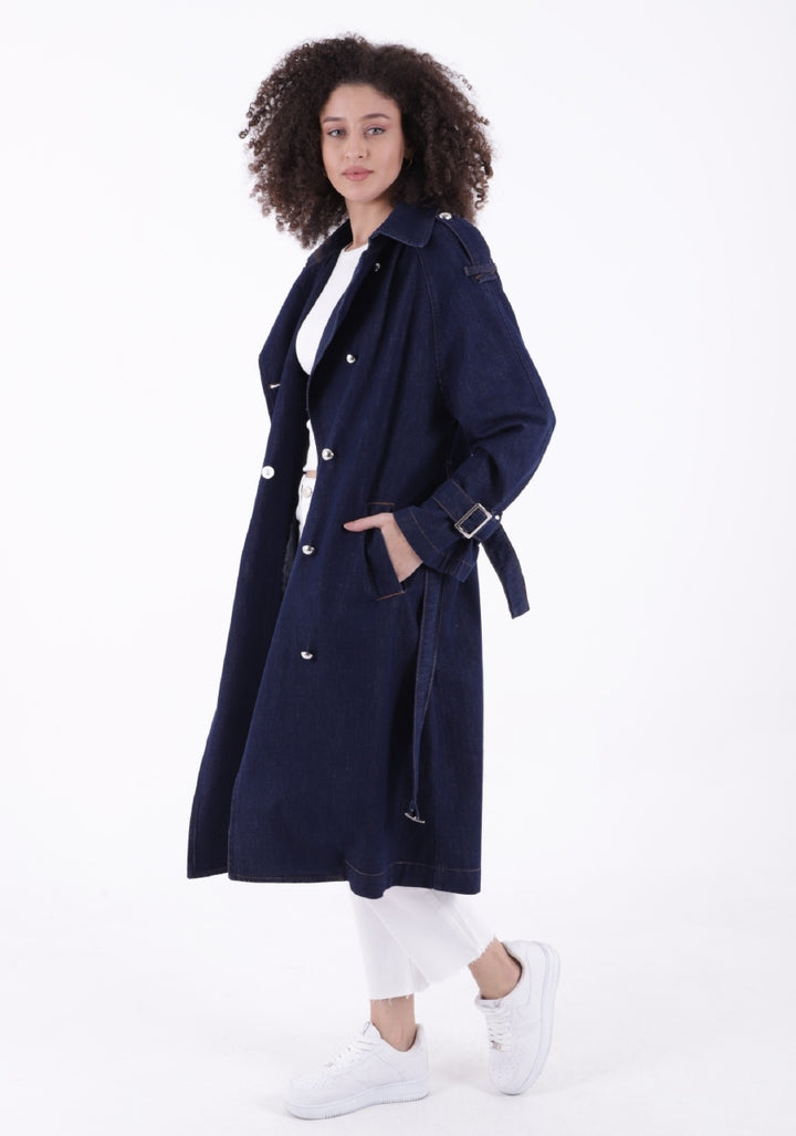 XLJ Long Trench Coat with Belt - Caltanissetta