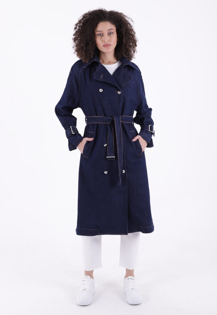 XLJ Long Trench Coat with Belt - Caltanissetta