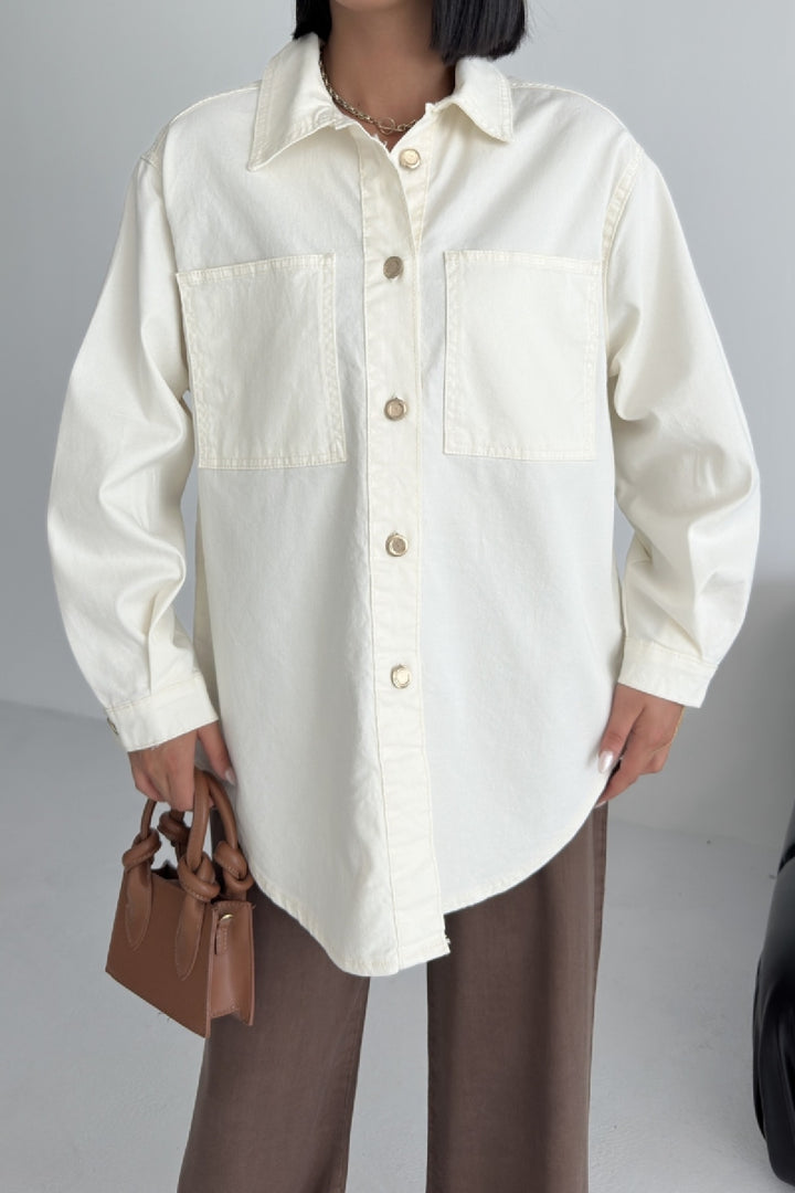XLJ Oversize Denim Jacket with Buttons - San Andrés Tuxtla