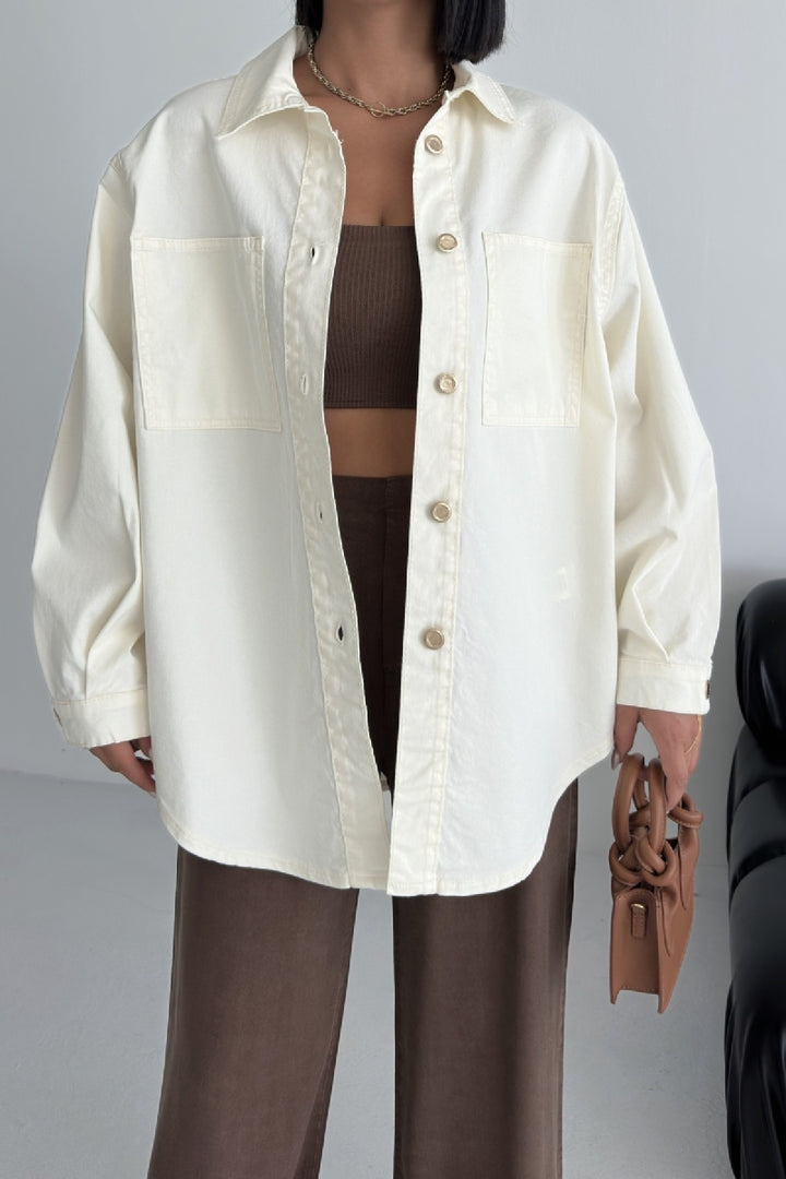 XLJ Oversize Denim Jacket with Buttons - San Andrés Tuxtla