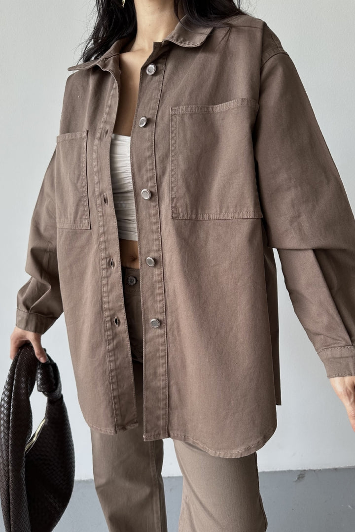 XLJ Oversize Denim Jacket with Buttons - Collegno