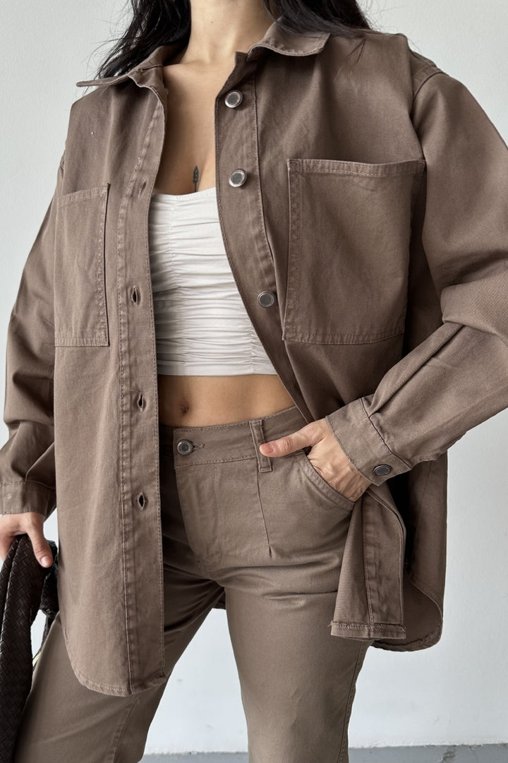 XLJ Oversize Denim Jacket with Buttons - Collegno