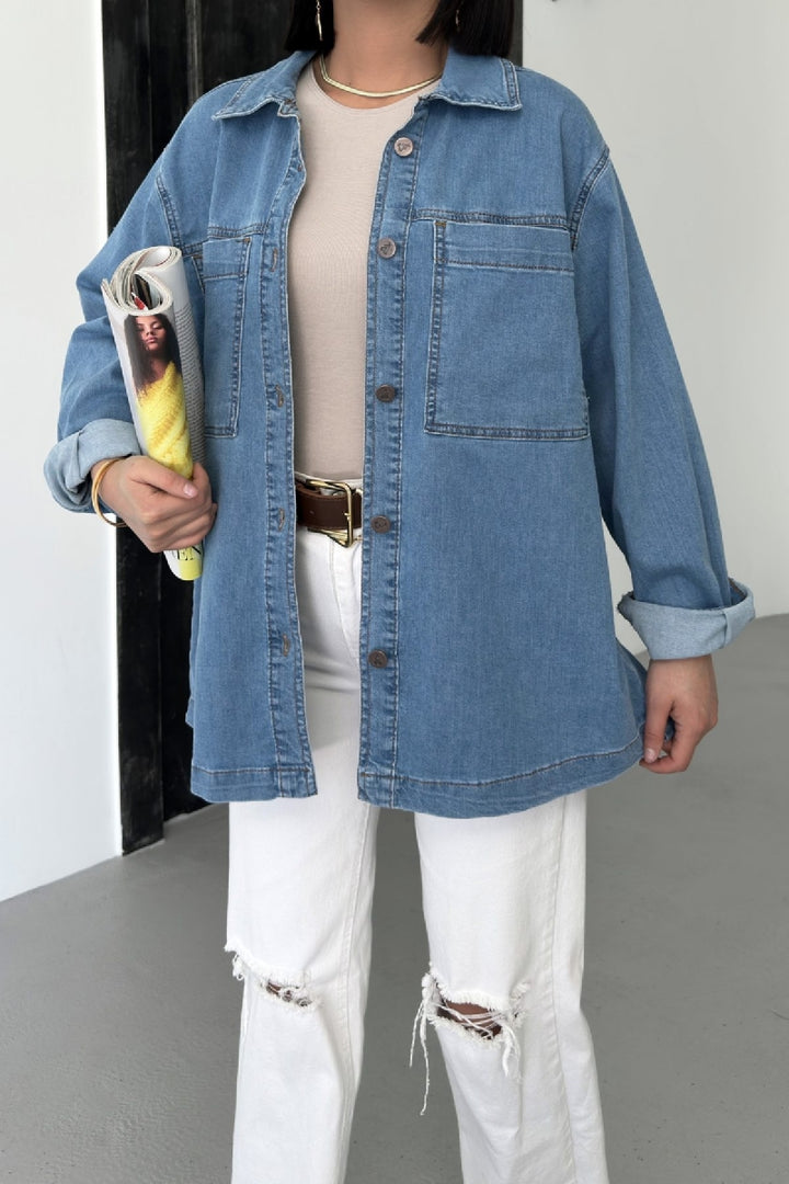XLJ Denim Shirt with Pockets - Snizhne