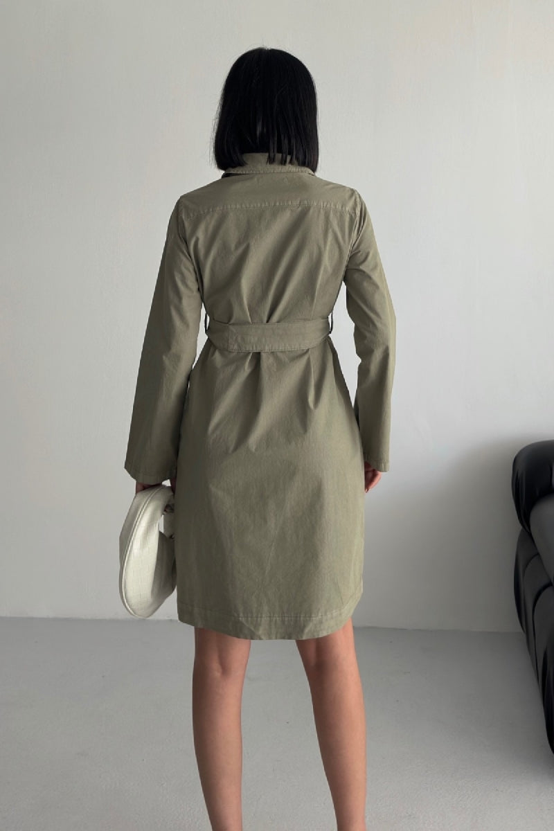 XLJ Long Shirt Dress with Buttons 6012 Mixed - Wausau
