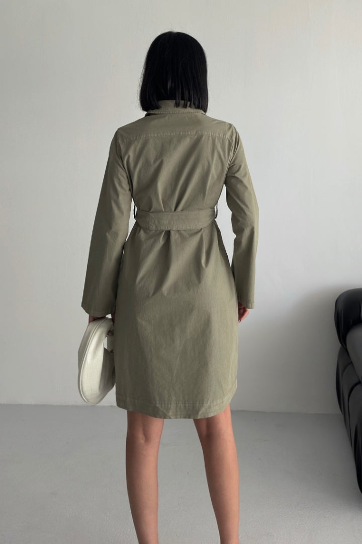 XLJ Long Shirt Dress with Buttons 6012 Mixed - Wausau