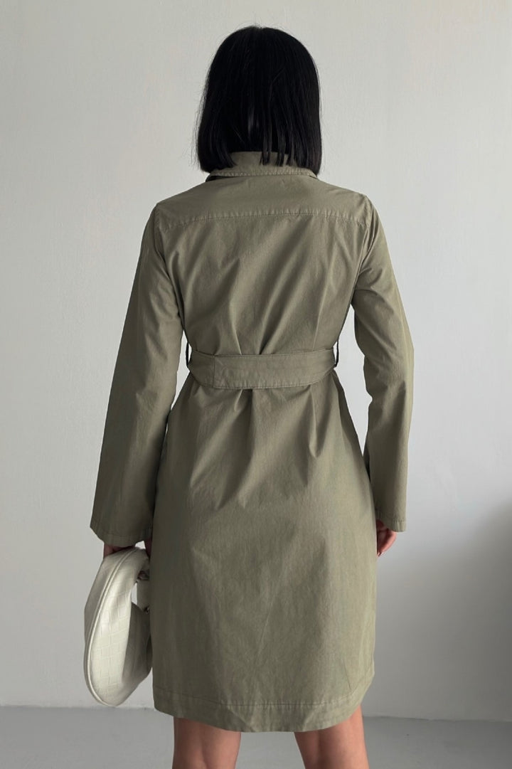 XLJ Long Shirt Dress with Buttons 6012 Mixed - Wausau