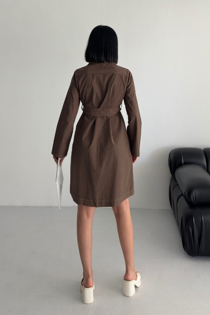 XLJ Long Shirt Dress with Buttons 6012 Mixed - Bowling Green