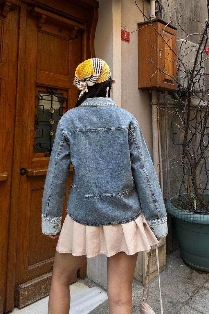 XLJ Pocket Detailed Classic Denim Jacket - Moncton