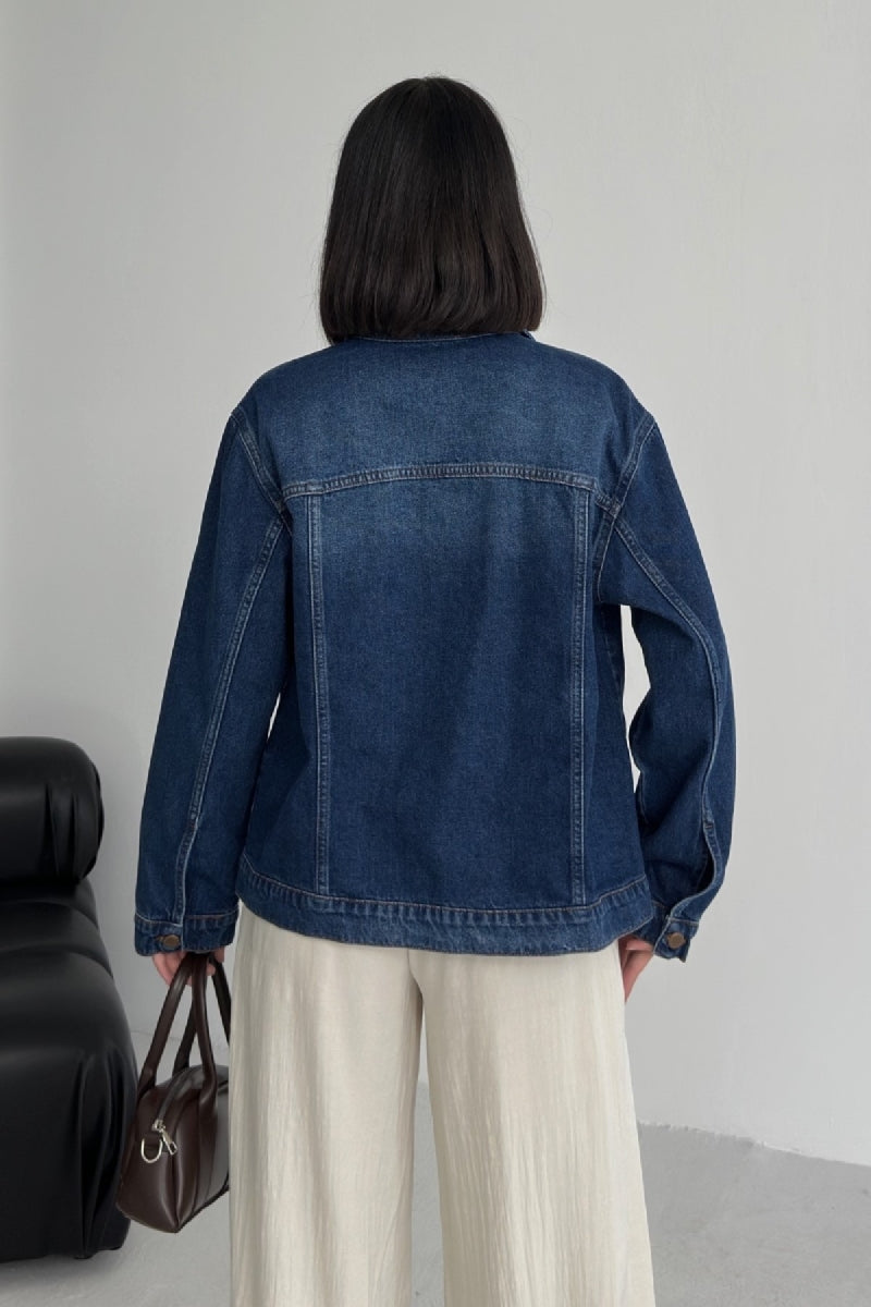 XLJ Pocket Detail Denim Jacket - Pearland